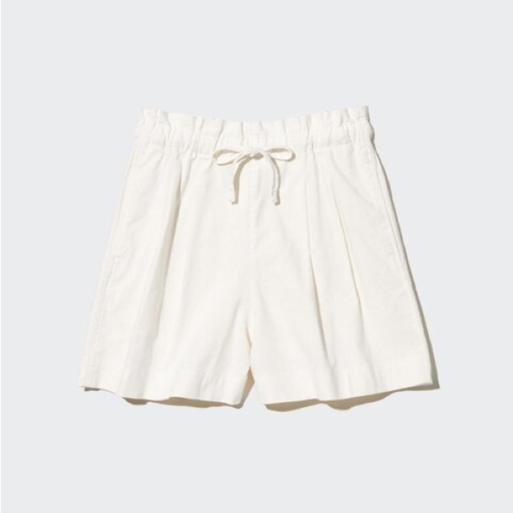 Uniqlo LINEN COTTON SHORTS size M Medium white summer